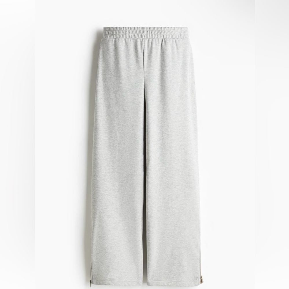 Gray Wide-Leg Lounge Pants